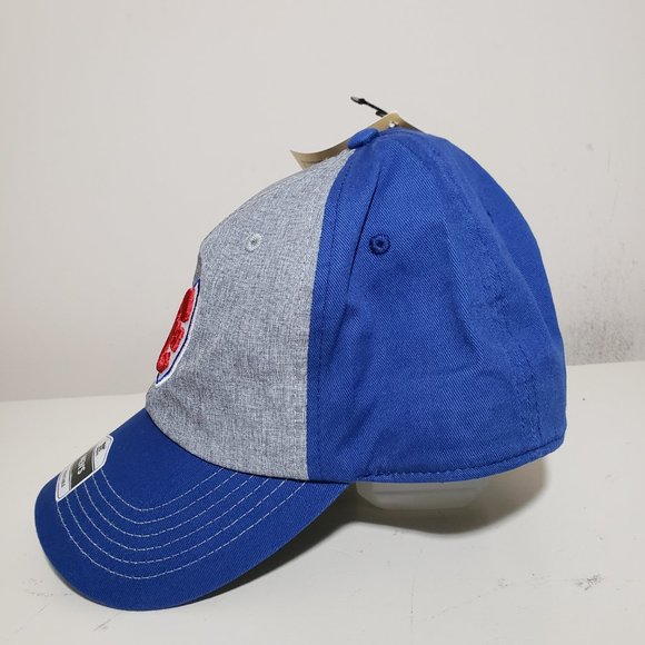 Chicago Cubs Hat Cap Strap Back Blue Gray MLB Cooperstown Fan Favorite Mens NWT - Picture 4 of 12